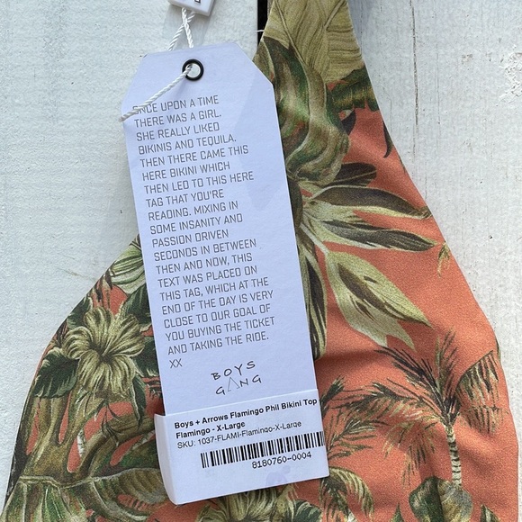 Boys + Arrows Phil Bikini Top in Flamingo NWT - Picture 5 of 8